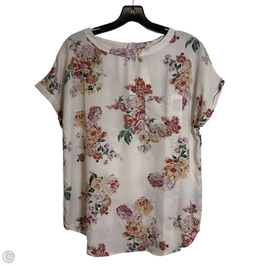 Top Short Sleeve By Buffalo David Bitton In Floral Print, Size: S