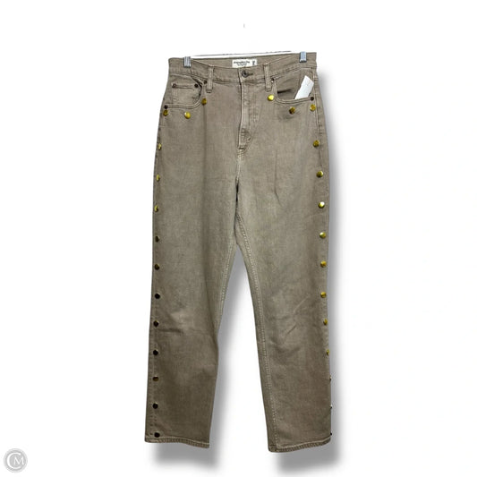 Jeans Straight By Abercrombie And Fitch In Tan, Size: 6