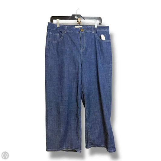 Capris By Logo In Blue Denim, Size: 14