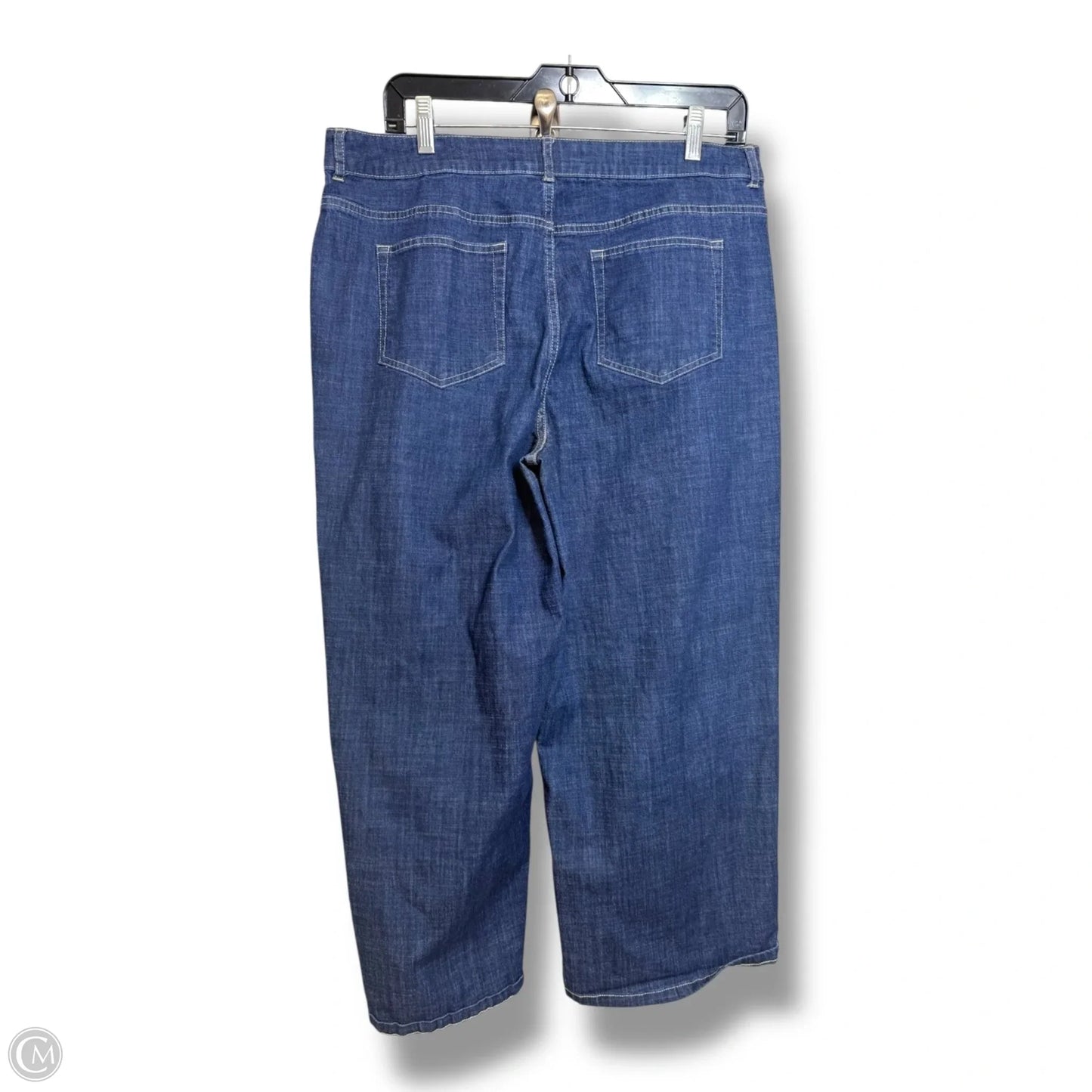 Capris By Logo In Blue Denim, Size: 14