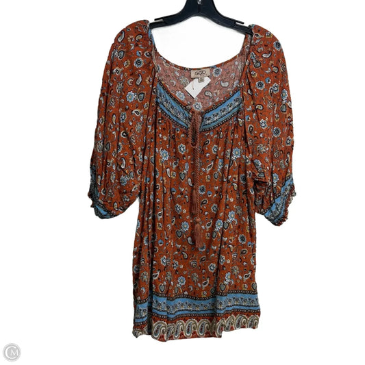 Top Short Sleeve By Clothes Mentor In Floral Print, Size: Xl