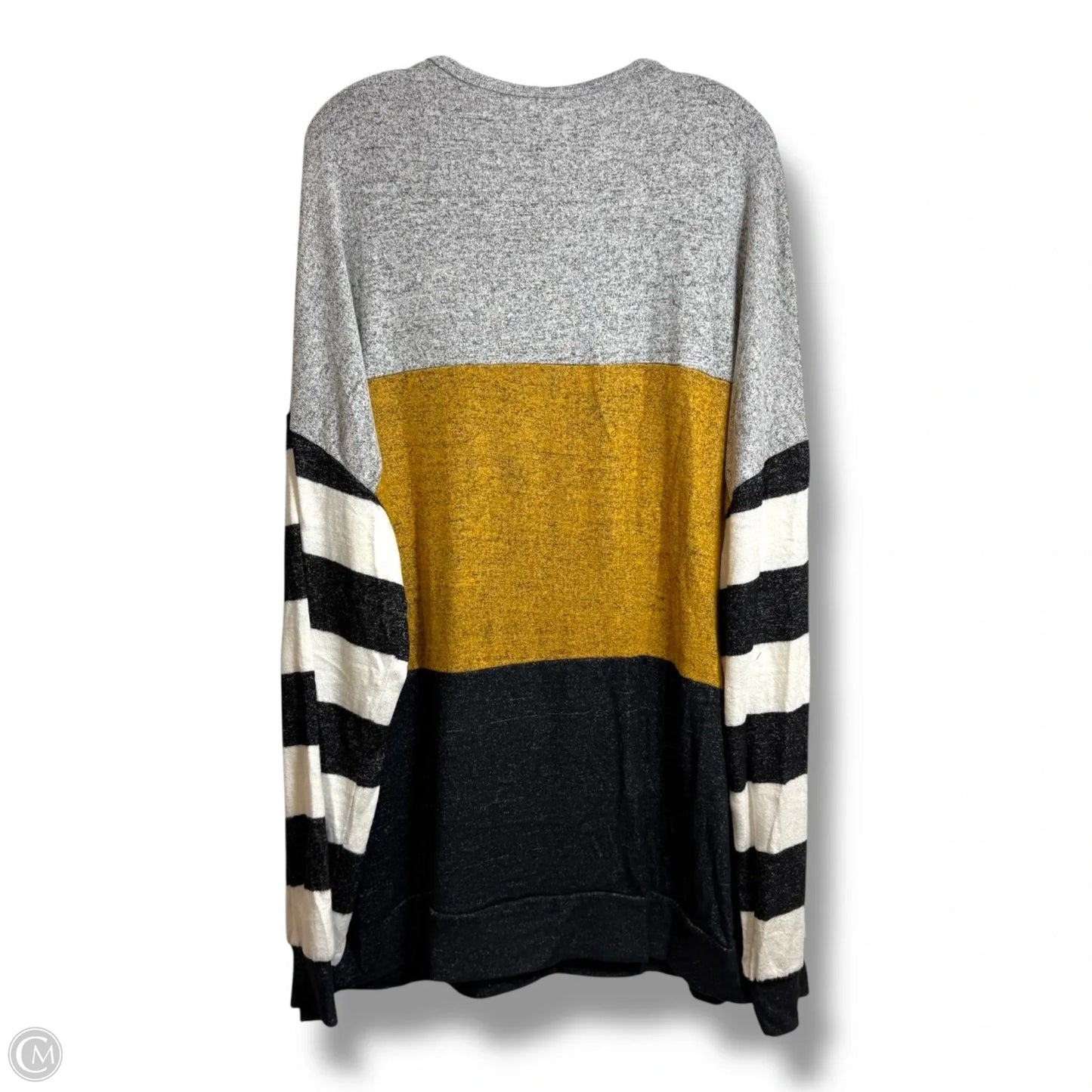 Top Long Sleeve By Cme In Grey, Size: 1x