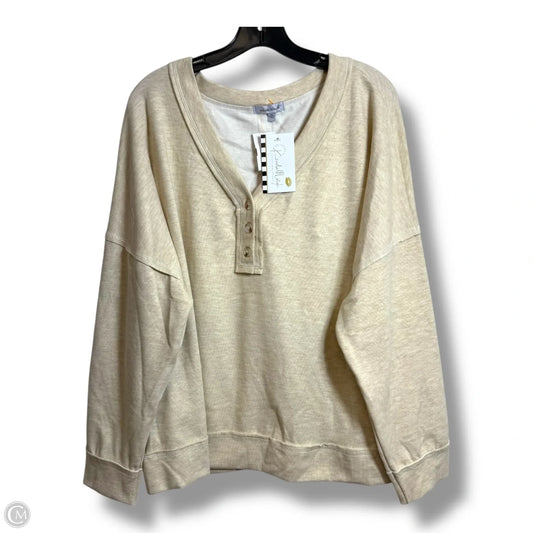 Sweatshirt Crewneck By White Birch In Tan, Size: Xl