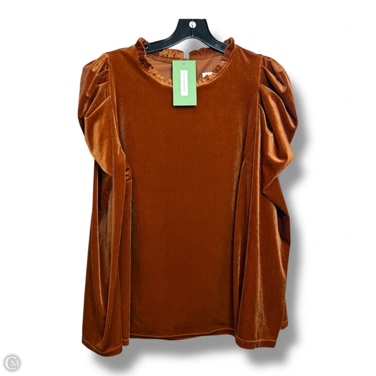 Top Long Sleeve By Clothes Mentor In Copper, Size: L