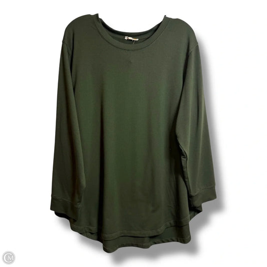 Top Long Sleeve Basic By Jane And Delancey In Green, Size: 2x