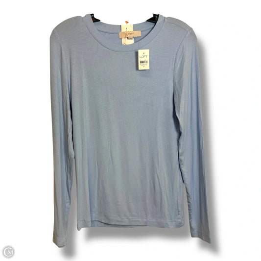 Top Long Sleeve Basic By Loft In Blue, Size: M