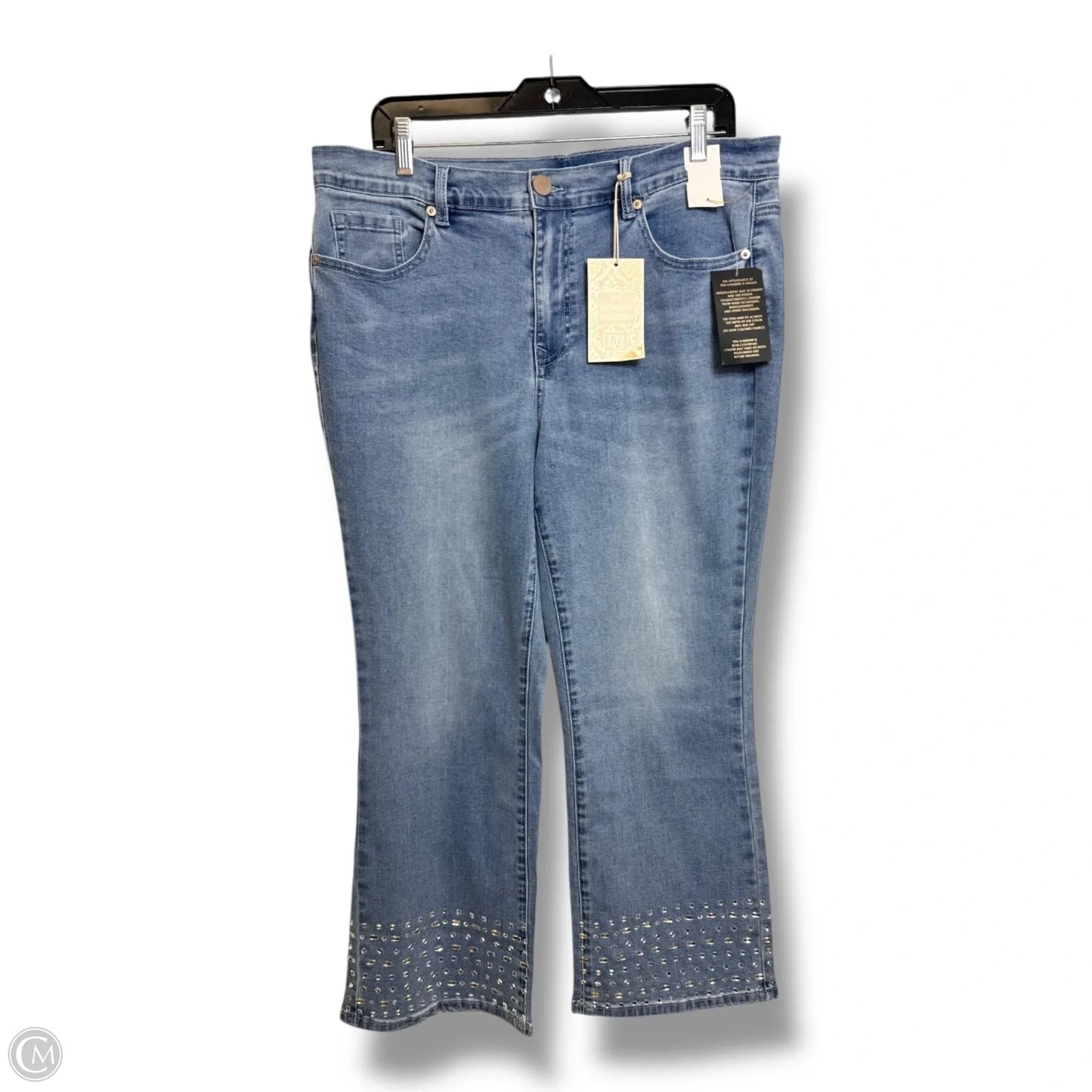 Jeans Cropped By Diane Gilman In Blue Denim, Size: 16