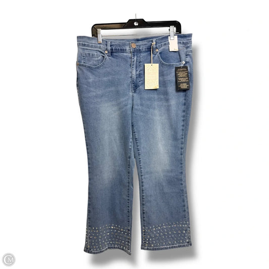 Jeans Cropped By Diane Gilman In Blue Denim, Size: 16