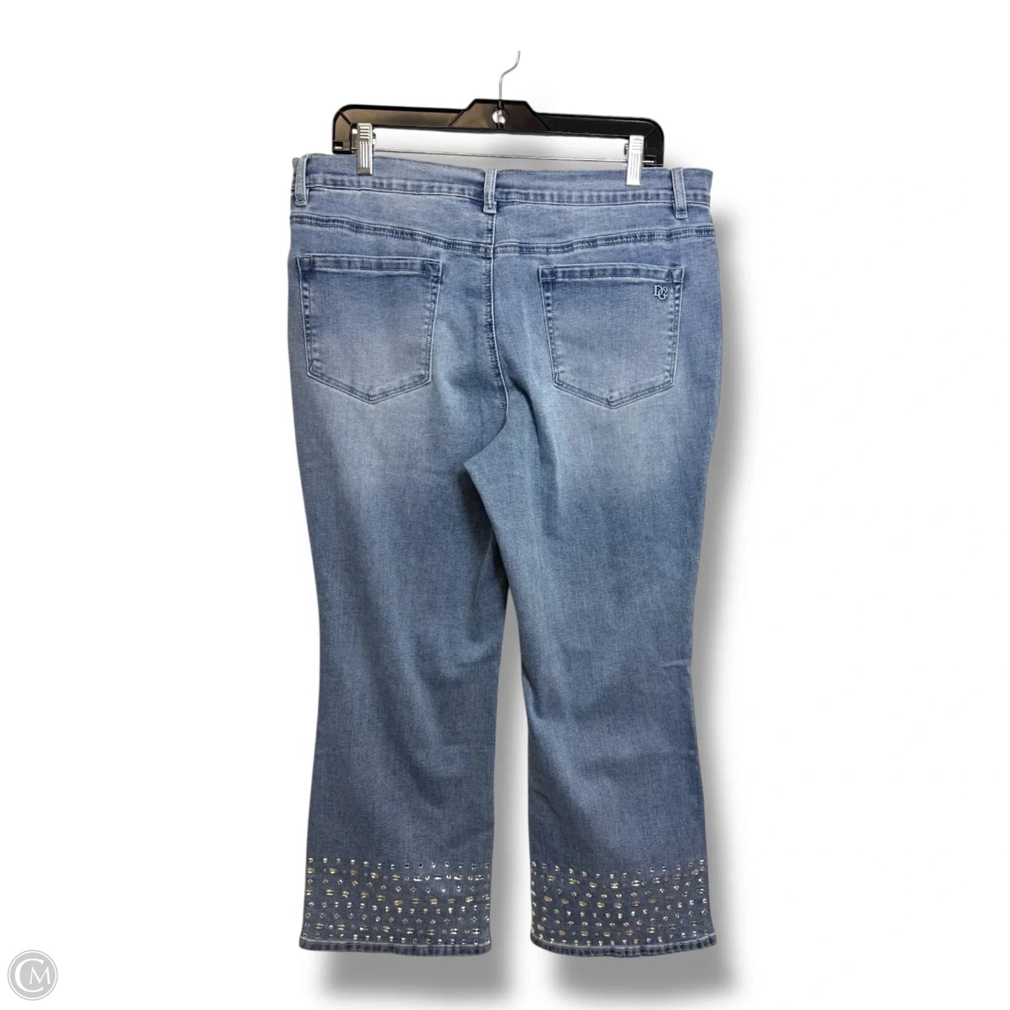 Jeans Cropped By Diane Gilman In Blue Denim, Size: 16