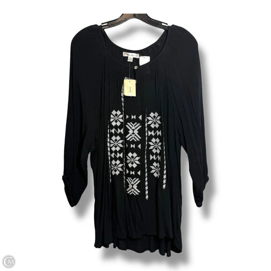 Top 3/4 Sleeve By John Paul Richard In Black, Size: Xl