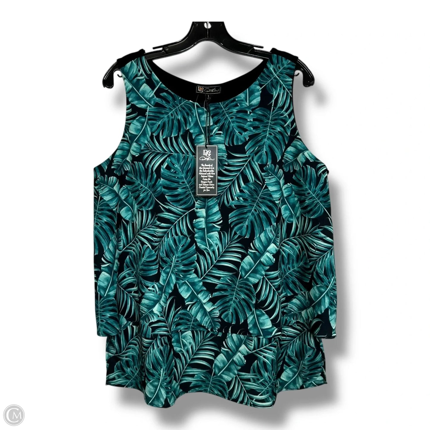 Top Sleeveless By Diane Gilman In Green, Size: L