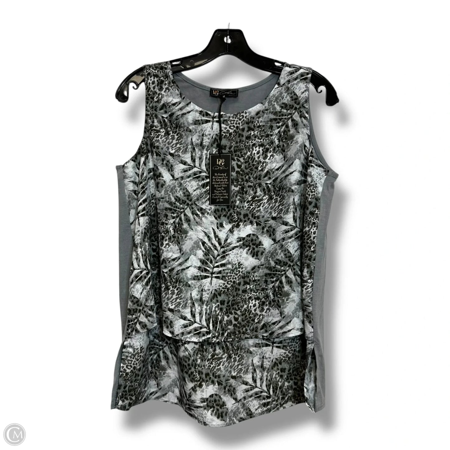 Top Sleeveless By Diane Gilman In Grey, Size: M