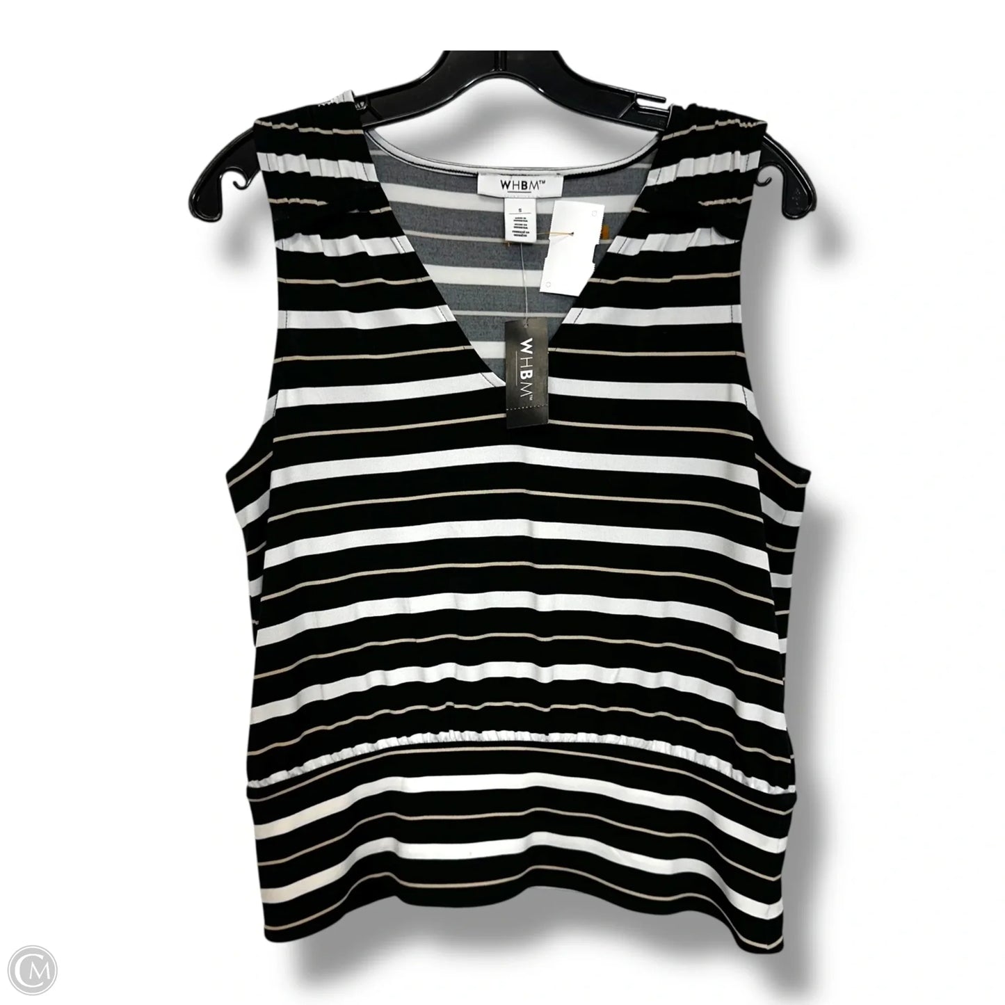 Top Sleeveless By White House Black Market In Striped Pattern, Size: S