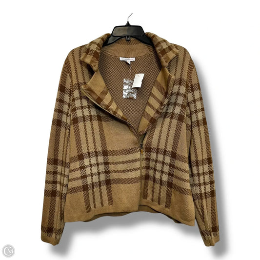 Cardigan By Isaac Mizrahi Live Qvc In Animal Print, Size: L