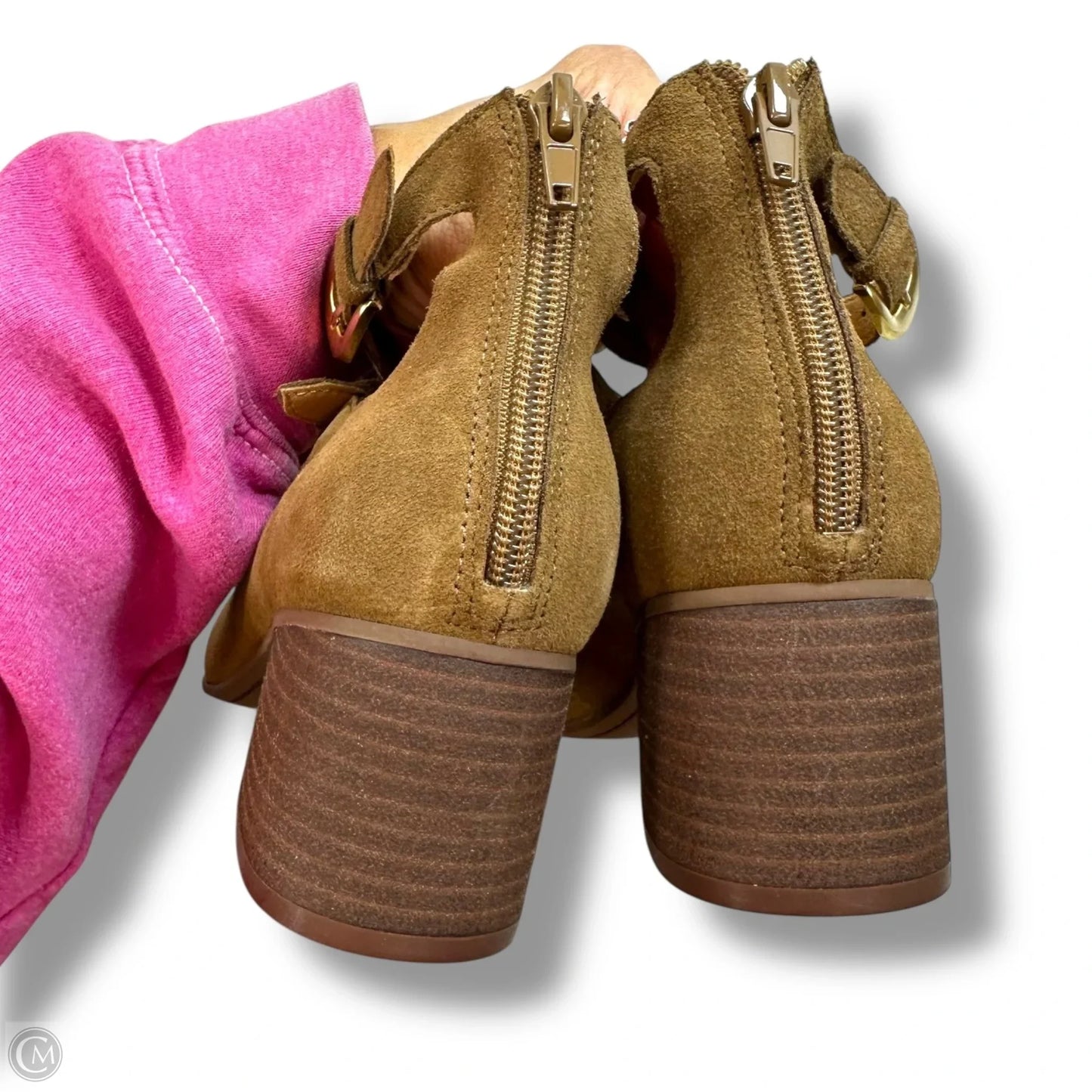 Shoes Heels Block By Crown Vintage In Tan, Size: 7