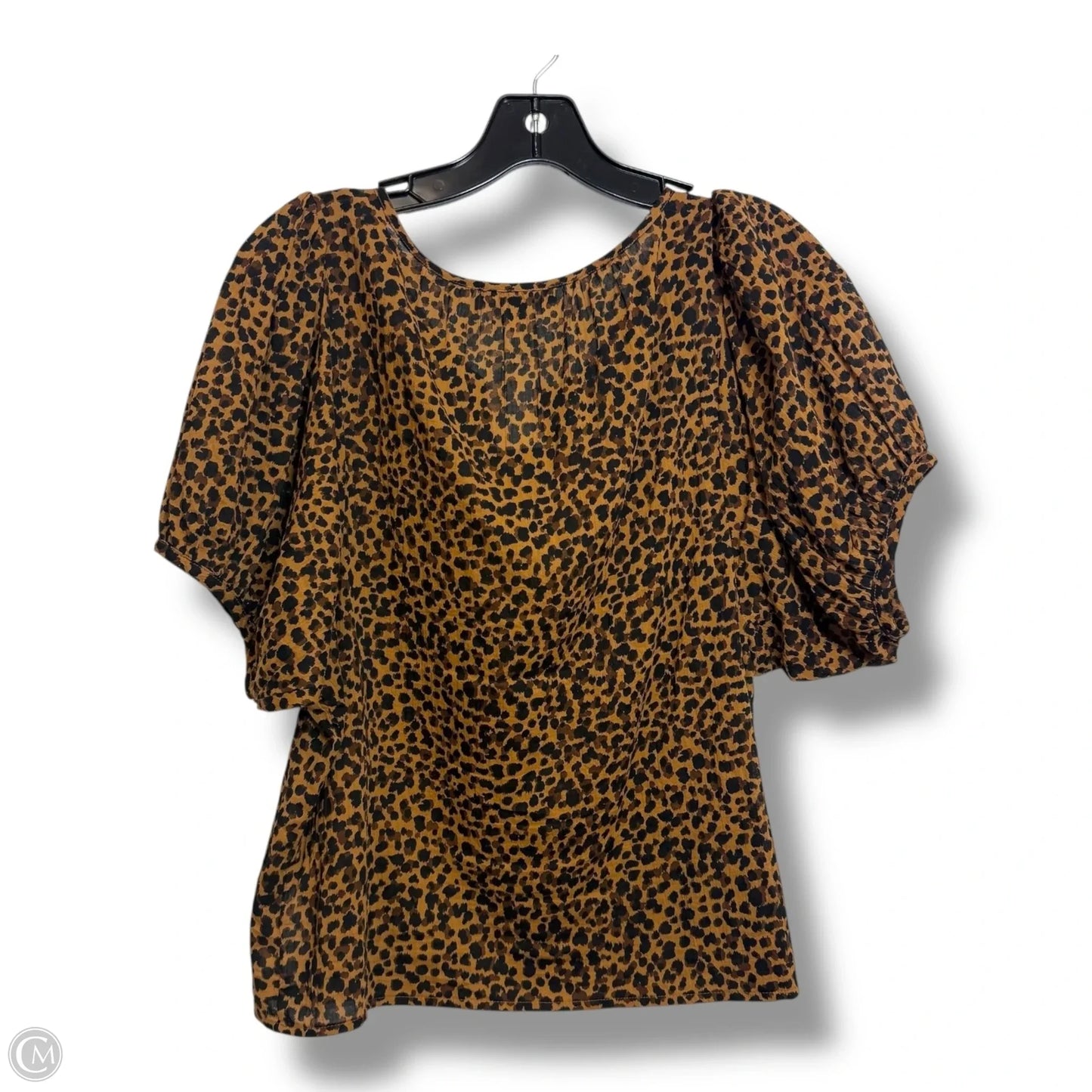 Top Short Sleeve By Madewell In Animal Print, Size: Xs