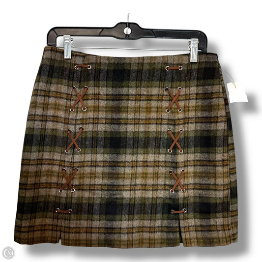Skirt Mini & Short By Hem & Thread In Plaid Pattern, Size: M
