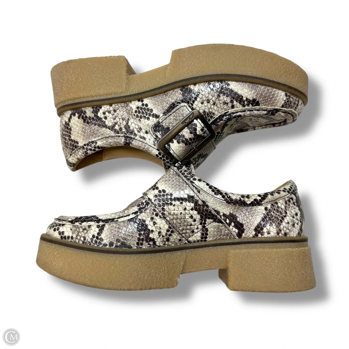 Shoes Heels Platform By Clarks In Snakeskin Print, Size: 7