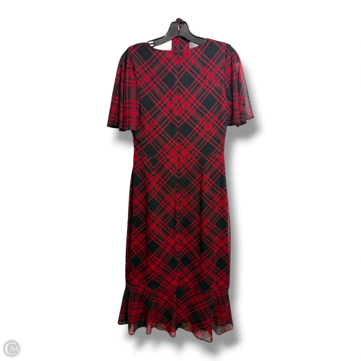 Dress Party Midi By Lauren By Ralph Lauren In Plaid Pattern, Size: 4