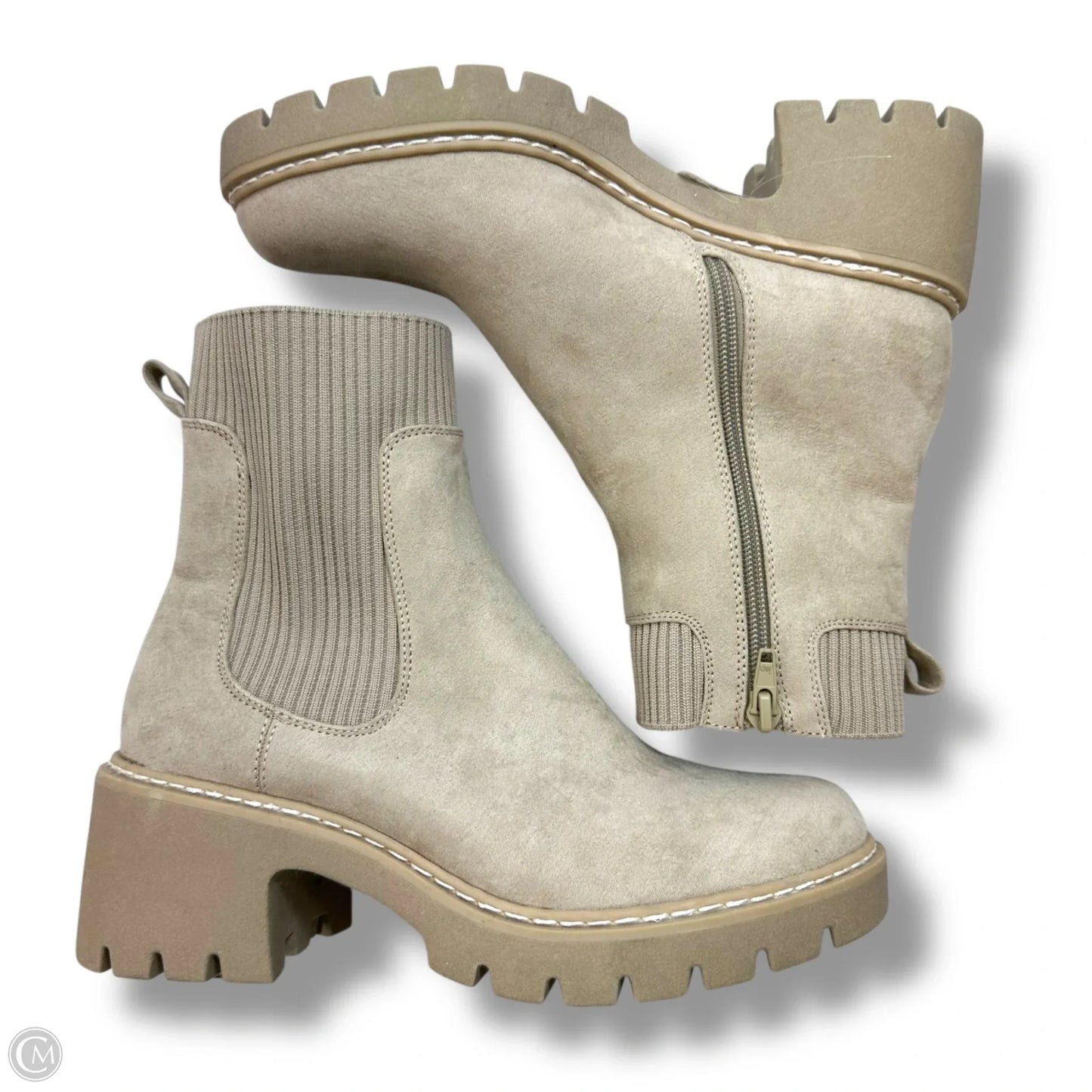 Boots Ankle Flats By No Boundaries In Beige, Size: 7