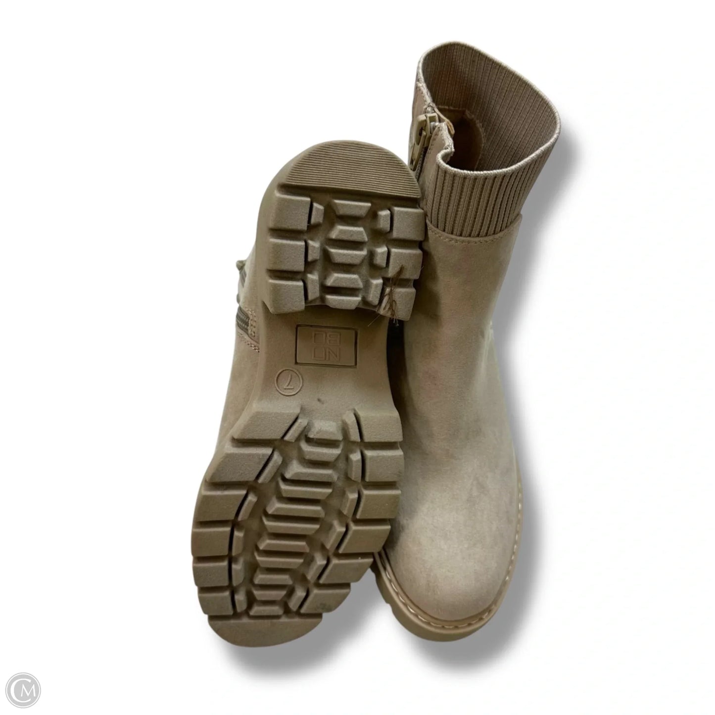 Boots Ankle Flats By No Boundaries In Beige, Size: 7