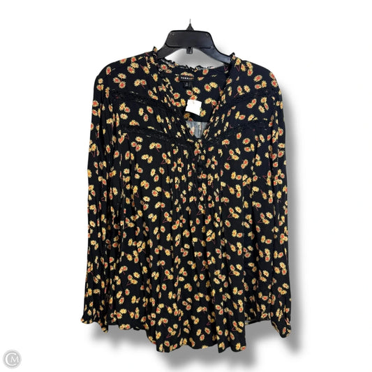Top Long Sleeve By Torrid In Floral Print, Size: 2x