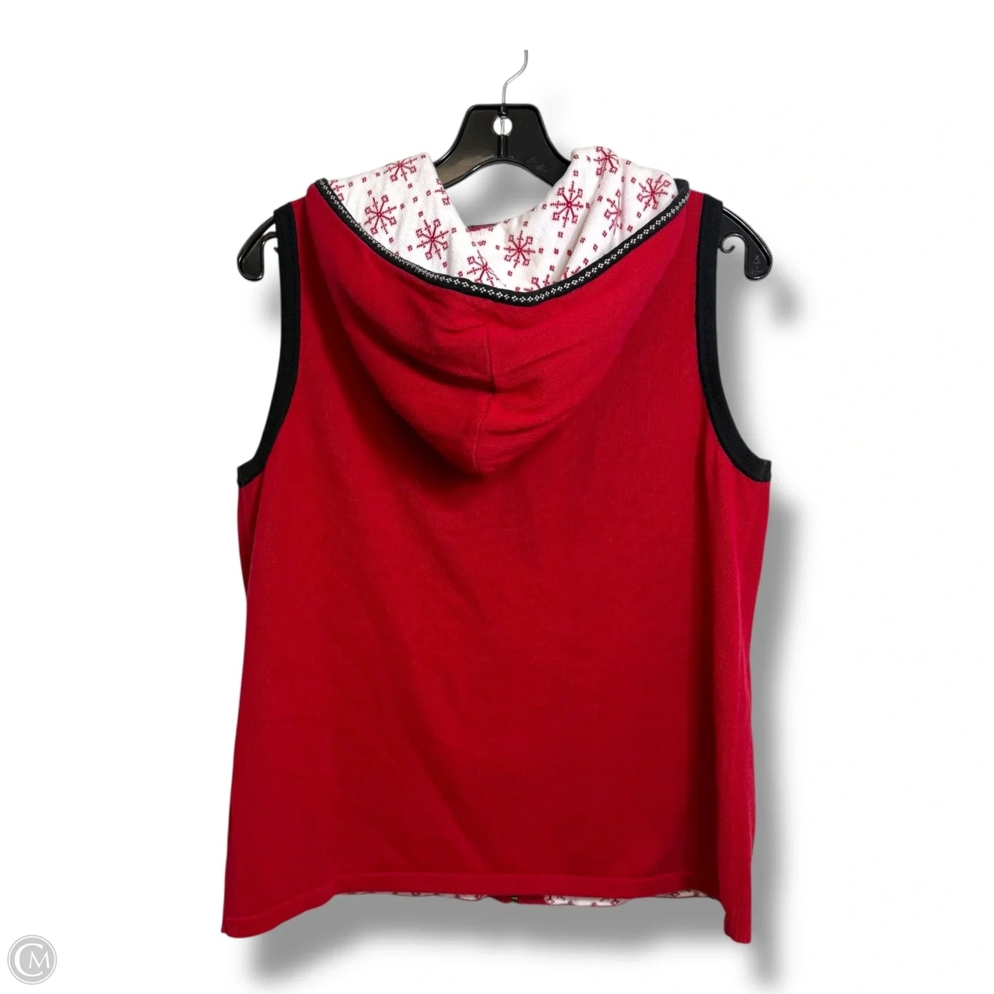 Snowflake holiday Vest Other By Christopher And Banks In Red, Size: M
