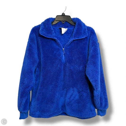 Jacket Fleece By Eddie Bauer In Blue, Size: S