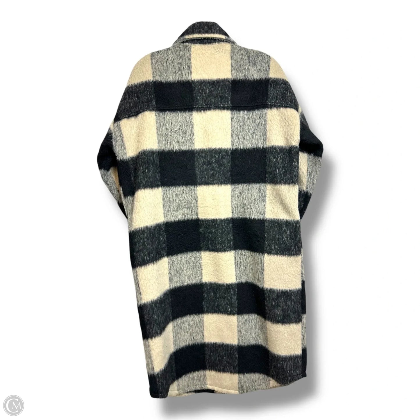 Long Jacket By Steve Madden In Checkered Pattern, Size: Xs