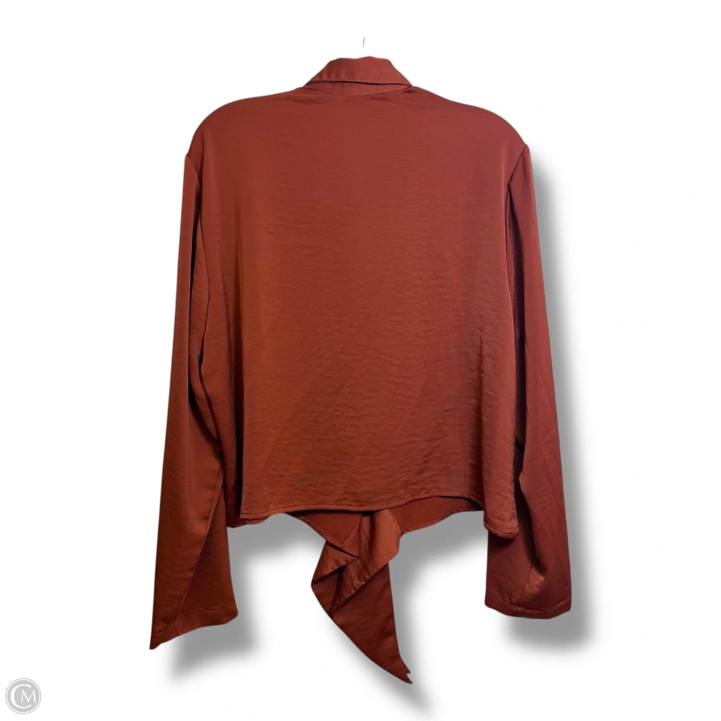 Top Long Sleeve By Express In Bronze, Size: Xl