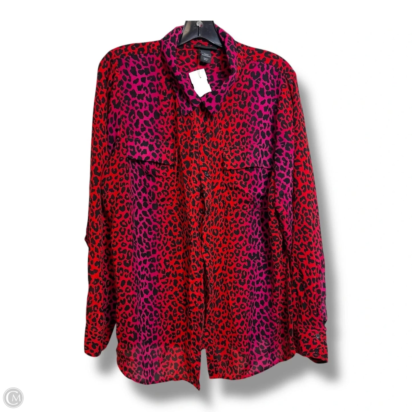 Top Long Sleeve By Lane Bryant In Animal Print, Size: 1x