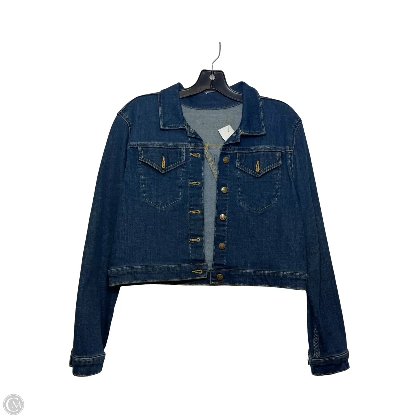 Jacket Denim By Calvin Klein In Blue Denim, Size: S
