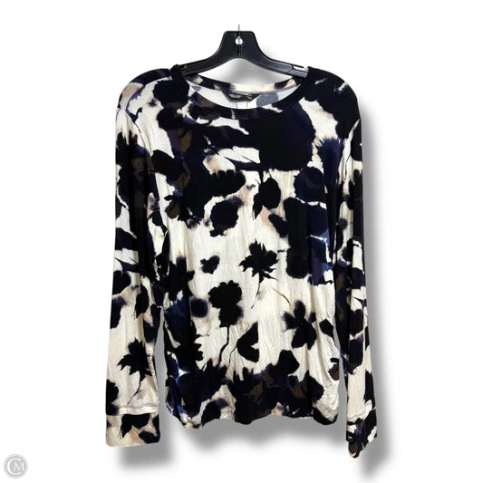 Top Long Sleeve Basic By Simply Vera In Tie Dye Print, Size: Xxl