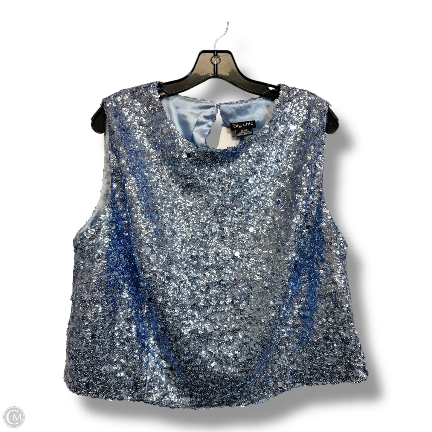 Top Sleeveless By City Chic In Blue, Size: Xl