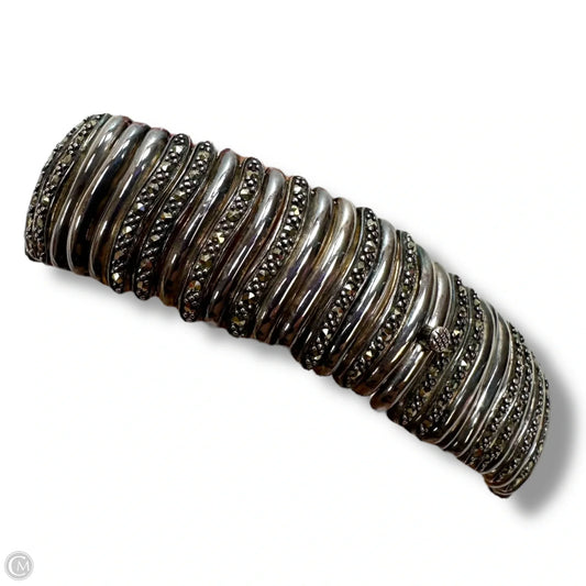 Sterling silver A925 Marcasite Stone Wave Flexible Bracelet Other By Clothes Mentor