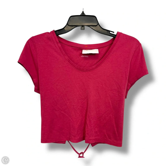 Top Short Sleeve Basic By Anthropologie In Red, Size: L