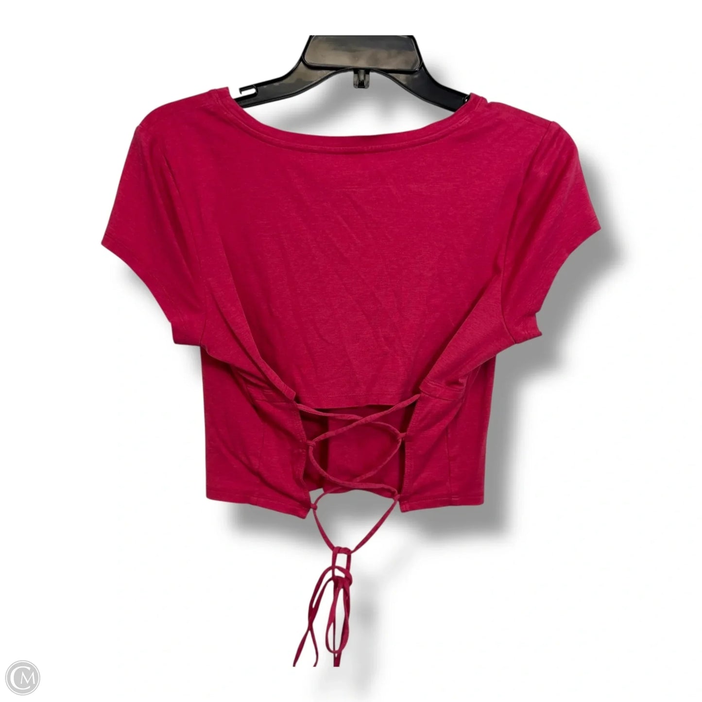 Top Short Sleeve Basic By Anthropologie In Red, Size: L