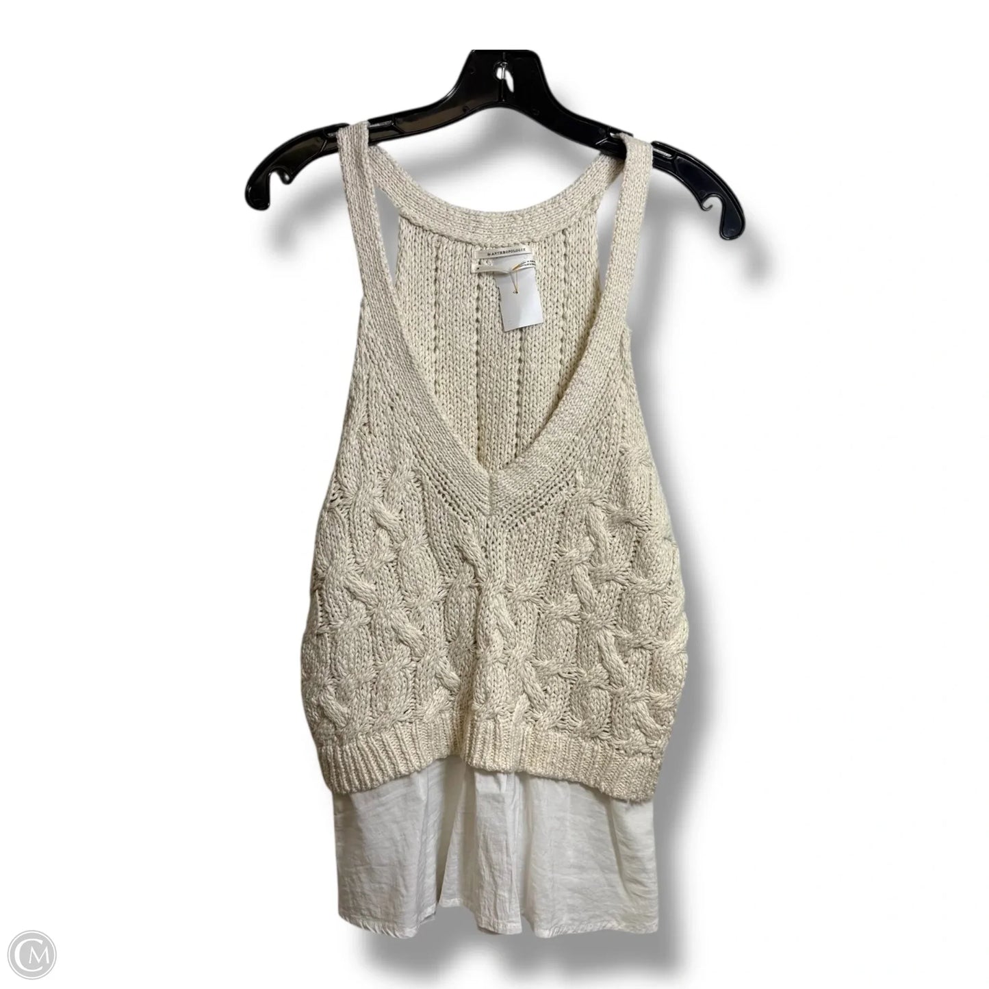 Tank Top By Anthropologie In Ivory, Size: M