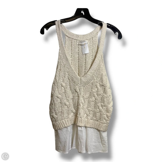 Tank Top By Anthropologie In Ivory, Size: M