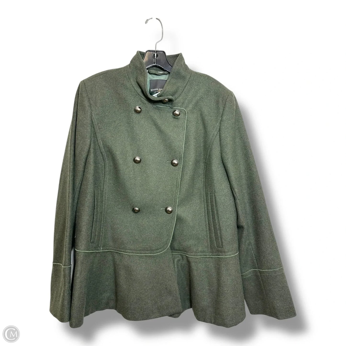 Jacket Blazer By Banana Republic In Green, Size: Xl