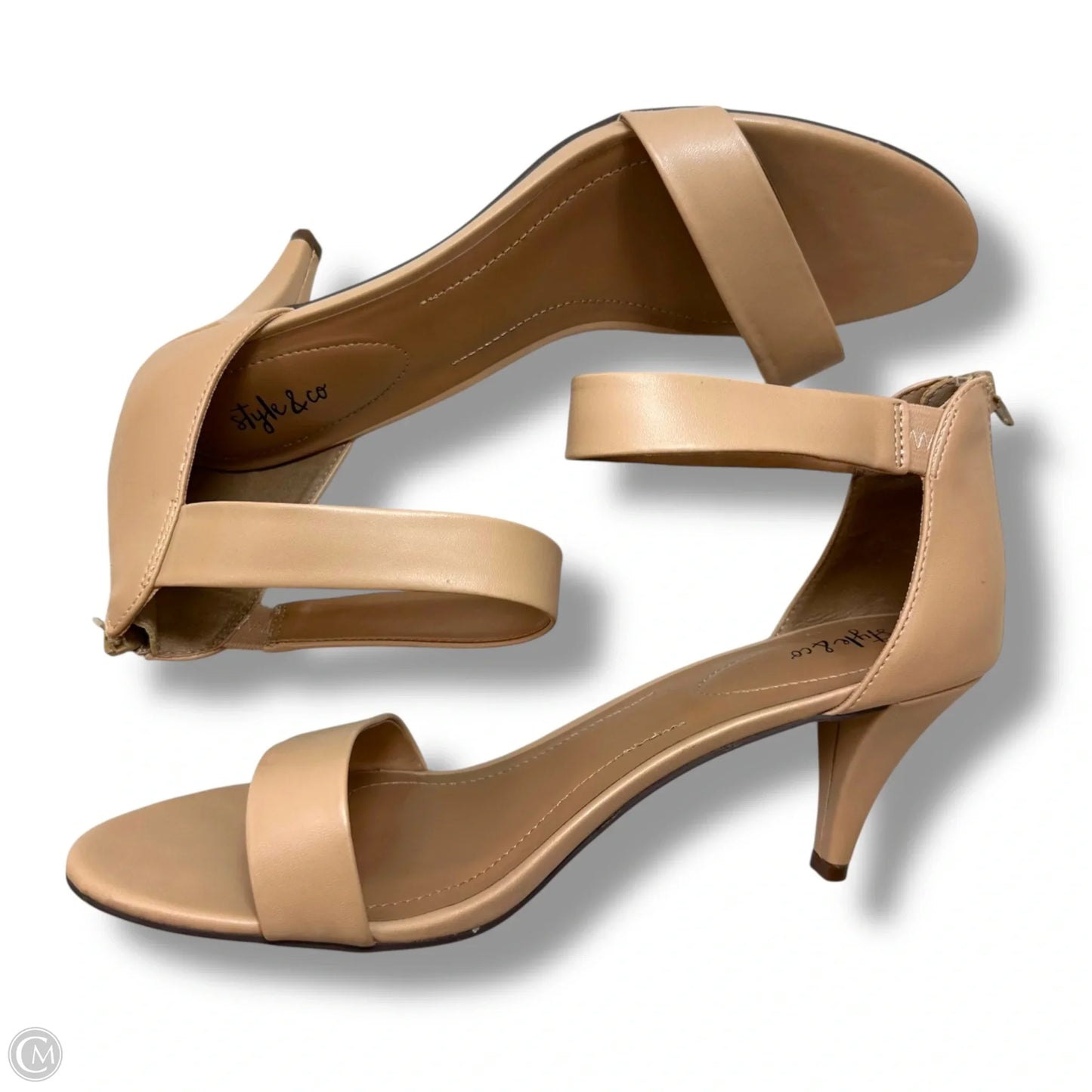 Shoes Heels Kitten By Style And Company In Tan, Size: 12