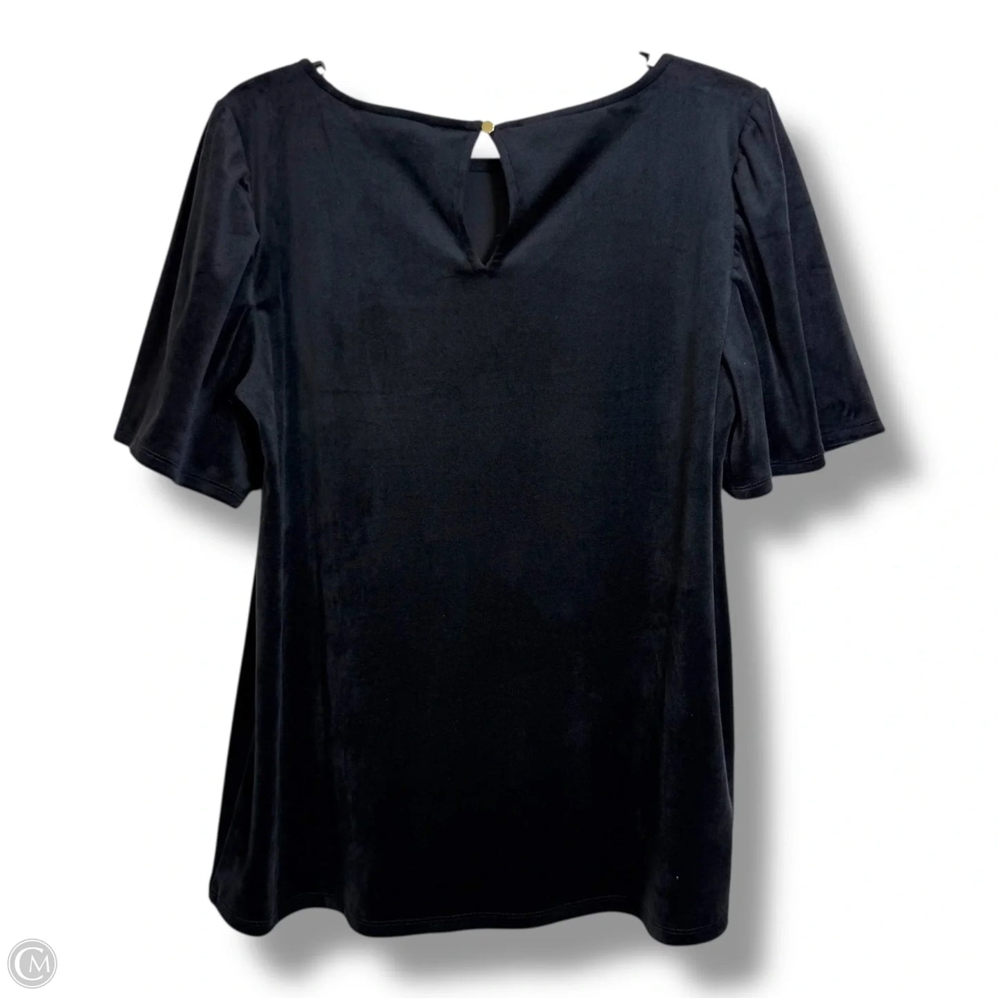 Top short Sleeve Basic By J. Jill In Black, Size: L