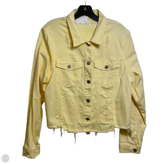 Jacket Denim By Risen In Yellow, Size: 1x