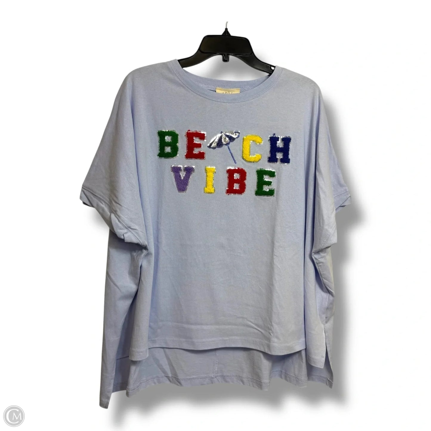 Top Short Sleeve By Fantastic Fawn In Blue, Size: M