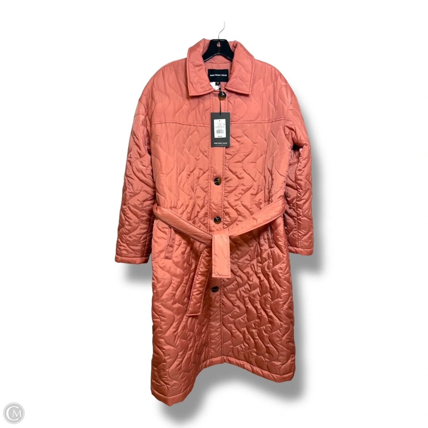 Jacket Puffer & Quilted By Who What Wear In Coral, Size: M
