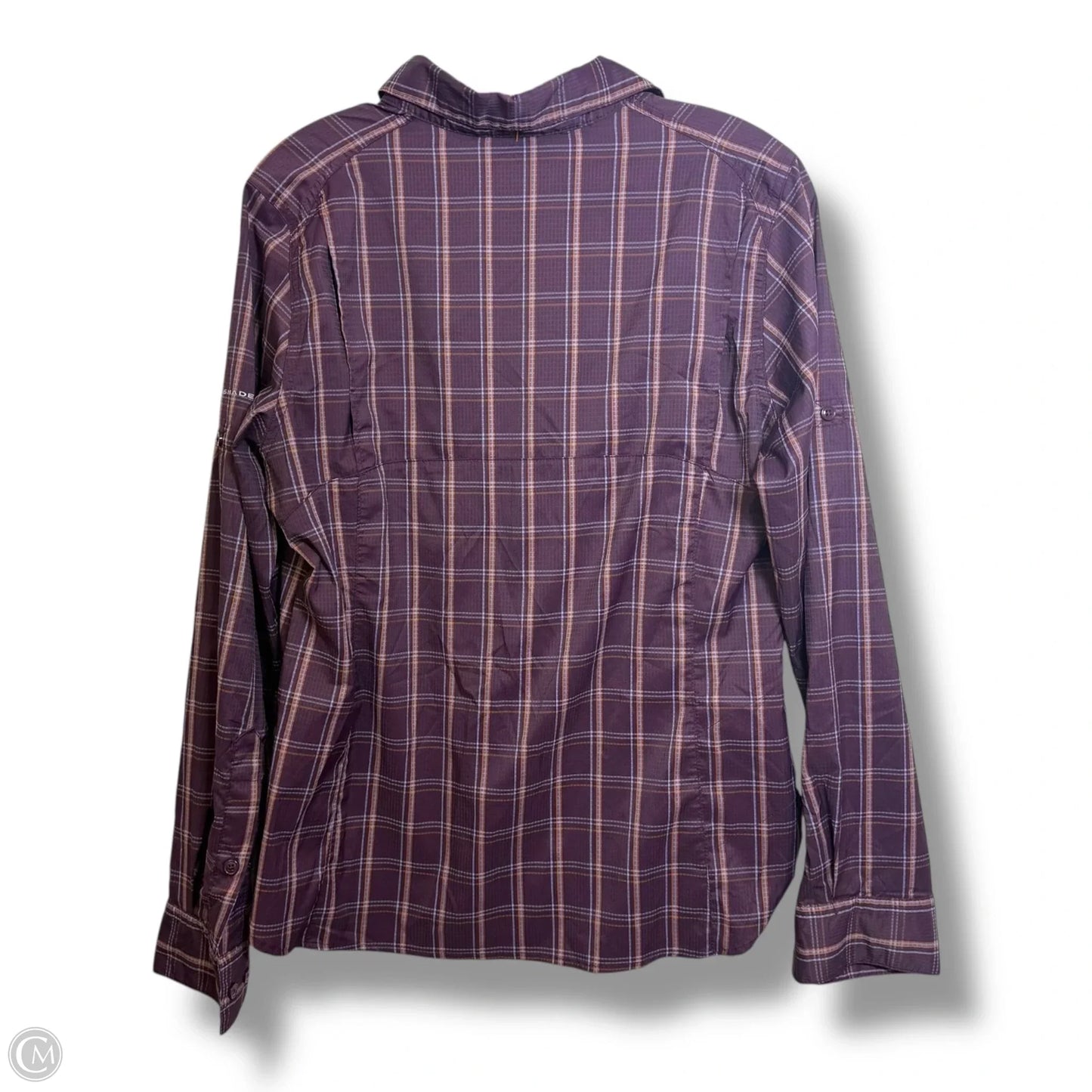 Top Long Sleeve By Columbia In Plaid Pattern, Size: L