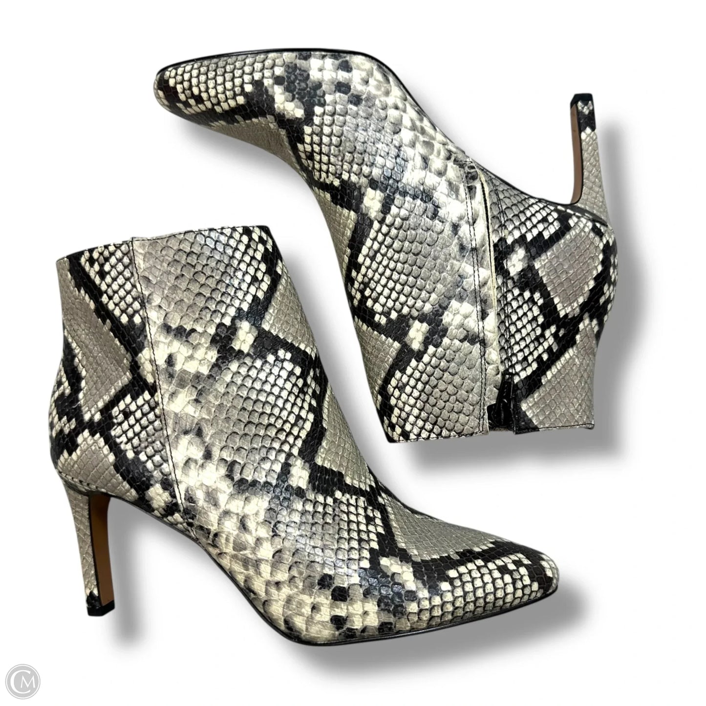 Boots Ankle Heels By Banana Republic In Snakeskin Print, Size: 8