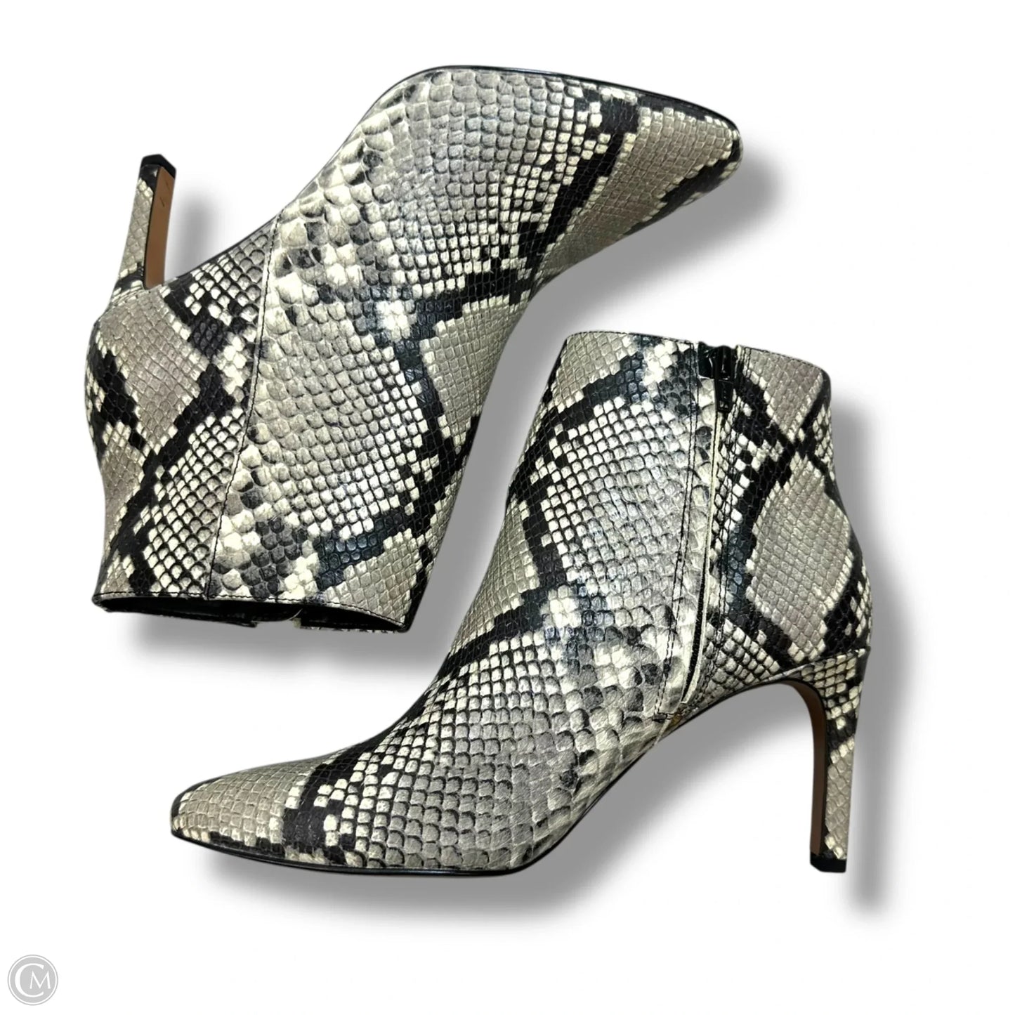 Boots Ankle Heels By Banana Republic In Snakeskin Print, Size: 8