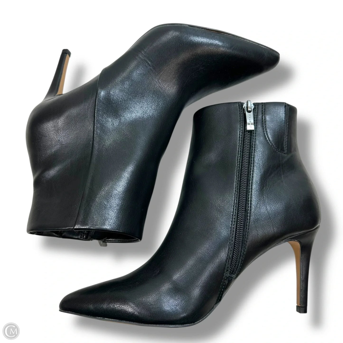 Boots Ankle Heels By Clothes Mentor In Black, Size: 8