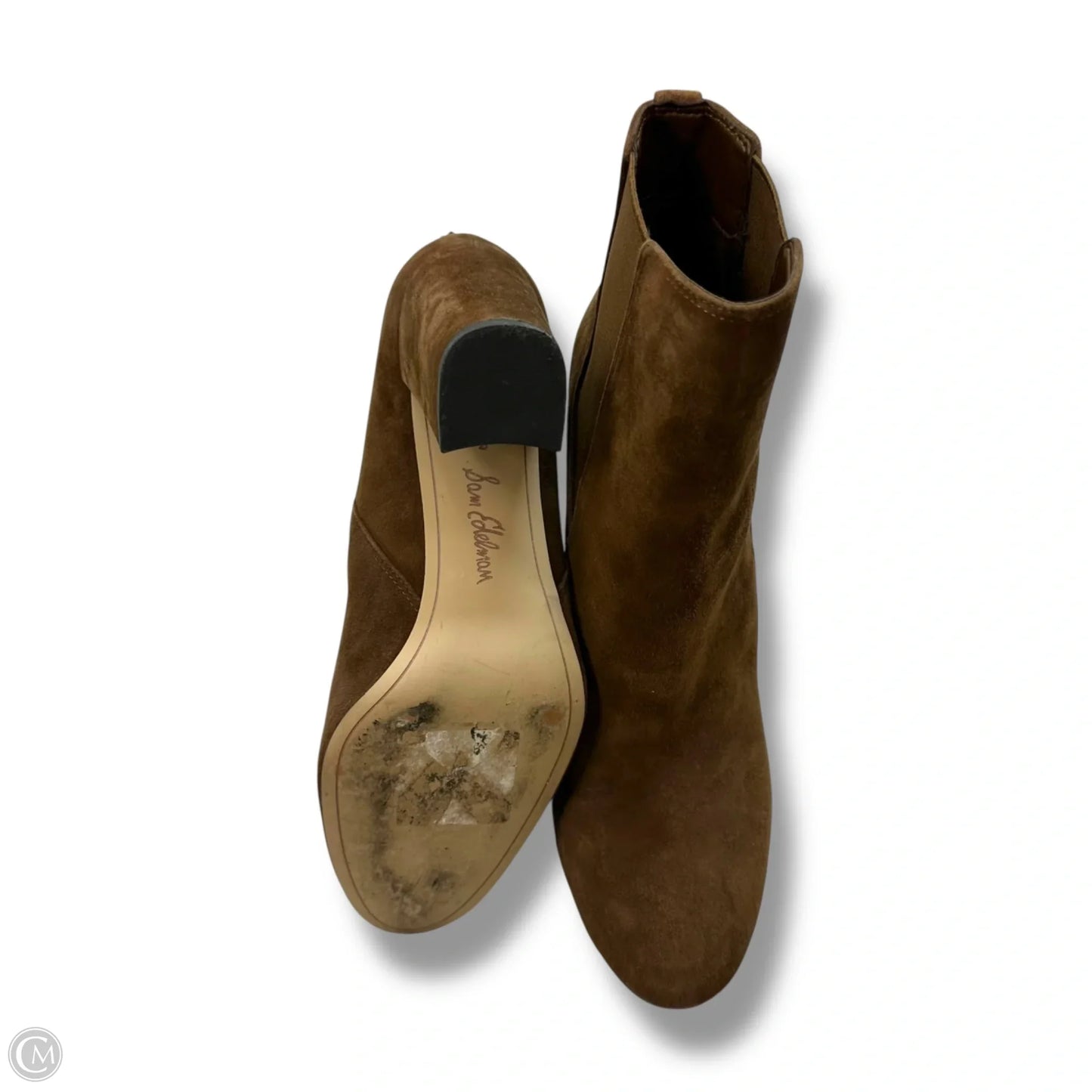 Boots Ankle Heels By Sam Edelman In Tan, Size: 8.5